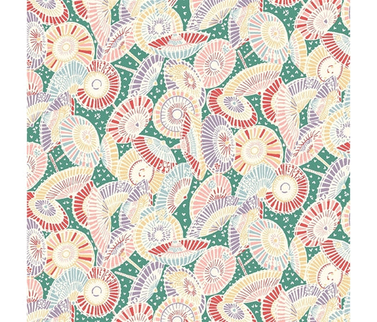 Liberty Fabric Riviera Collection - Sun Parasol Green