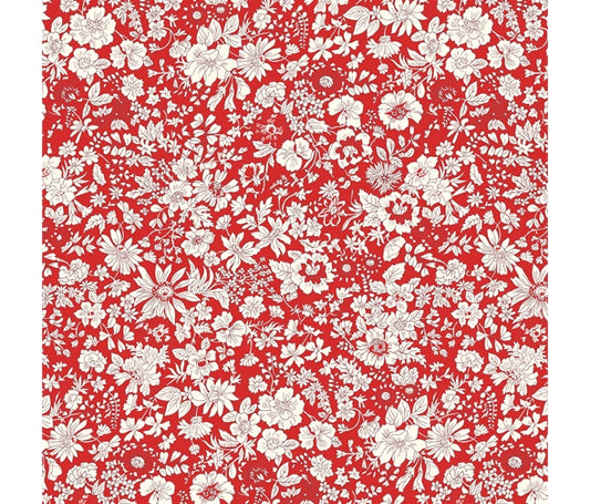 Liberty Fabric Flower Show Midsummer -Emily Silhouette red