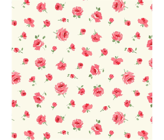 Liberty Fabric Flower Show Midsummer - Mary Rose pink