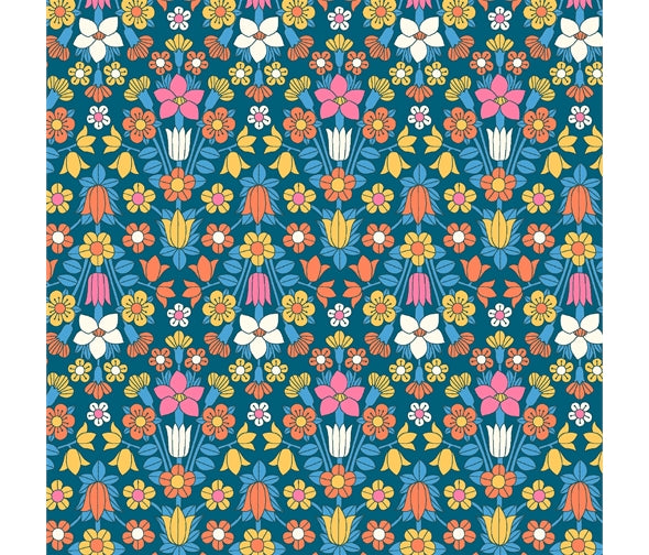 Liberty Fabric Flower Show Midsummer - Hampstead Medow blue