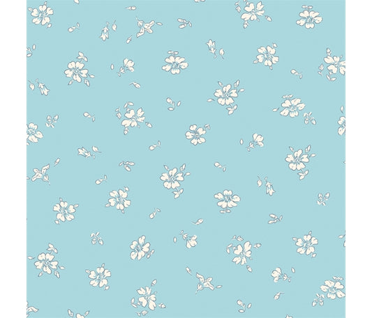 Liberty Fabric Flower Show Midsummer - Field Rose pale blue