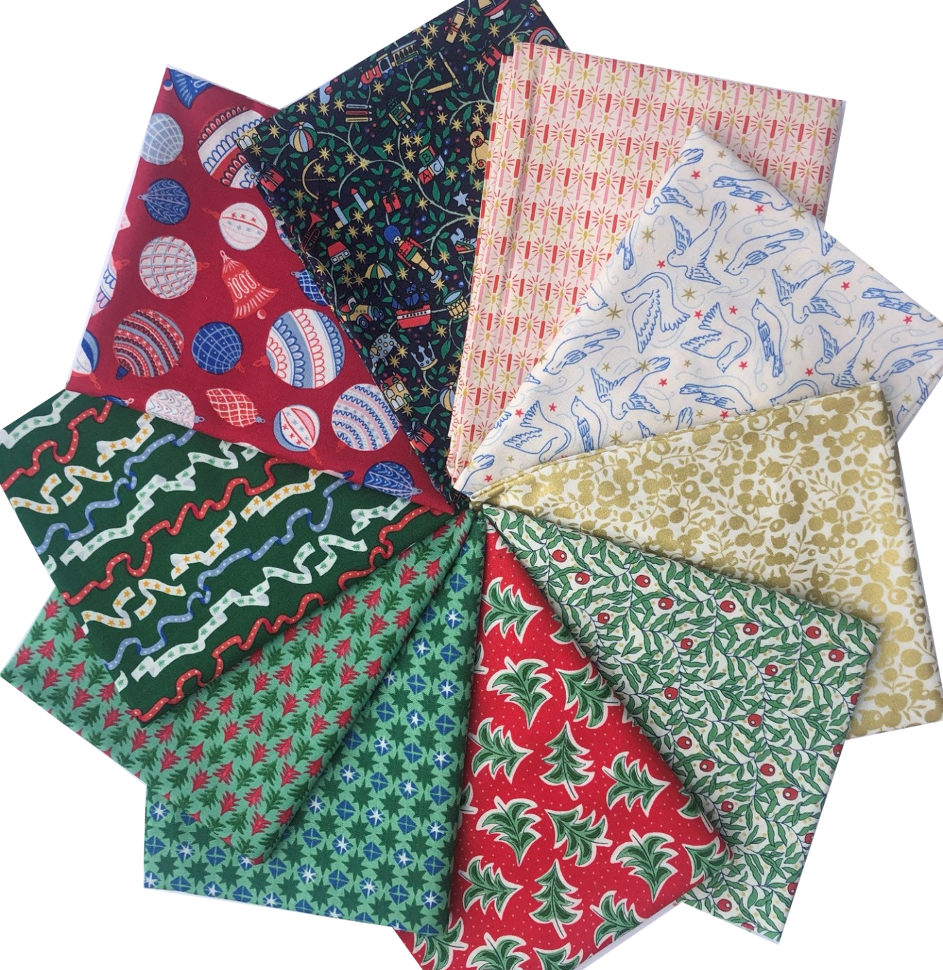 10 Liberty Fat Quarter Bundle - Merry and Bright 2 Collection