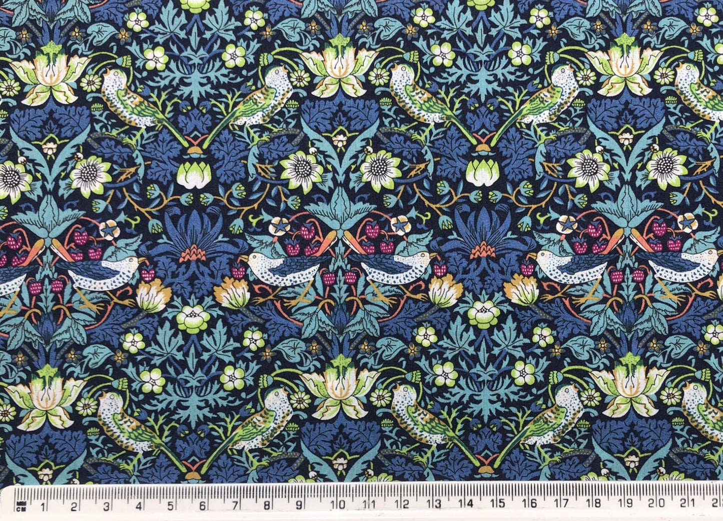 Liberty Fabric - Strawberry Thief blue