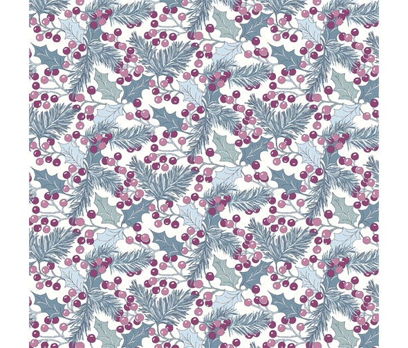 Liberty Christmas Fabric - Winterberry Holly Fabric