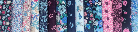 Liberty Fat Quarter Bundle Quilting Cotton - 15 Flower Show Midnight fabrics