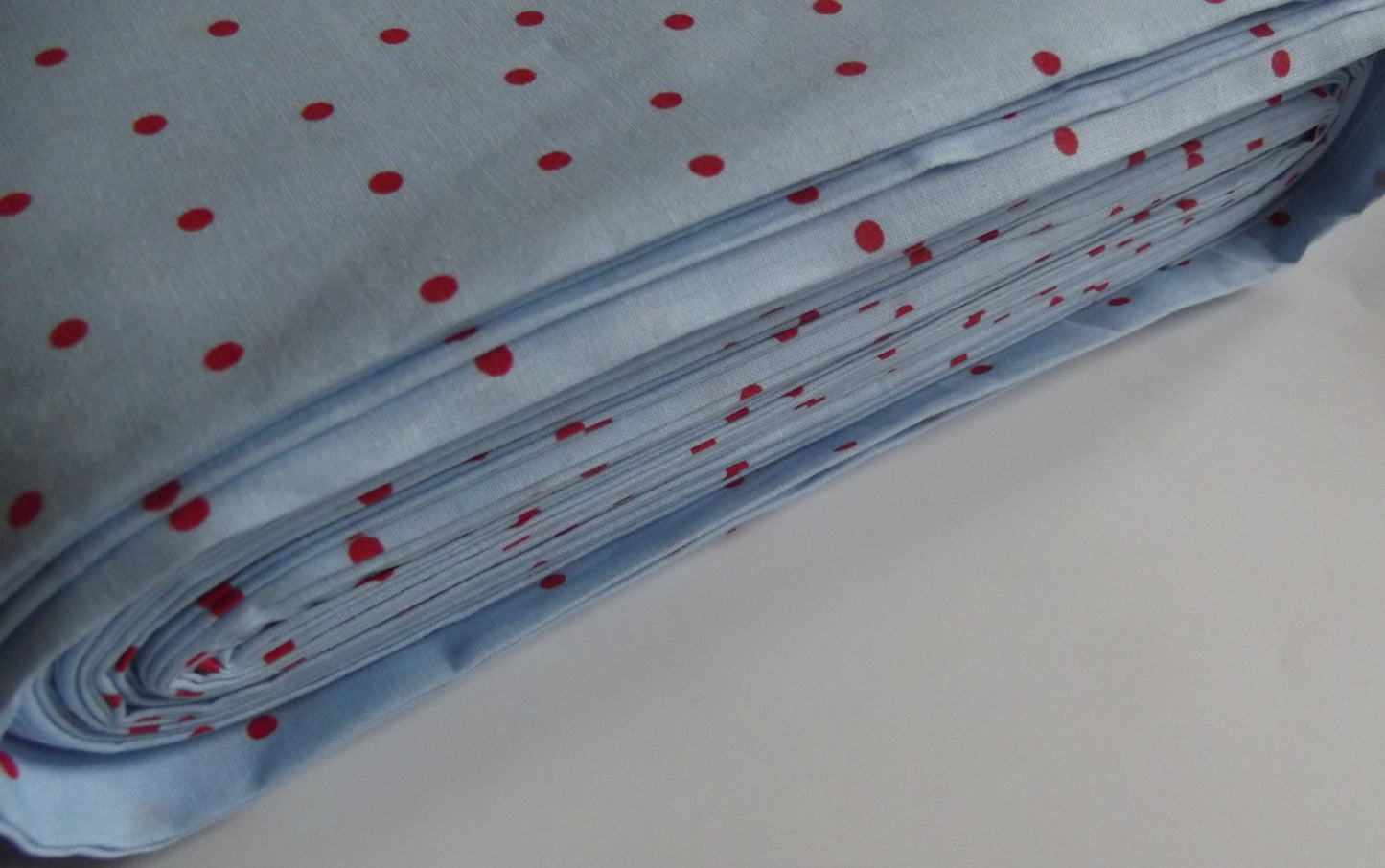 Pale Blue Dotty Fabric By The Metre