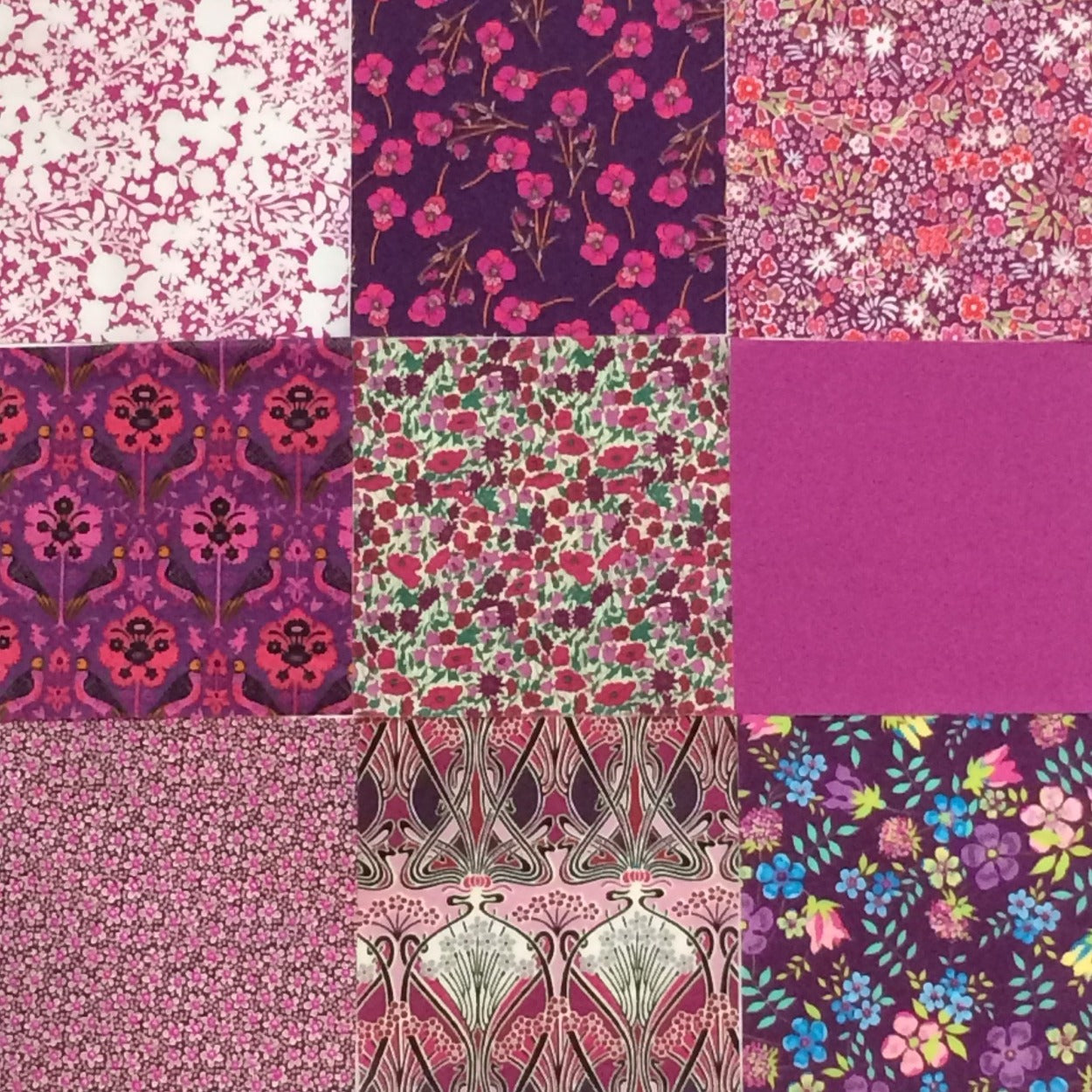 45 Liberty Fabric Precut 5inch Squares - Magenta