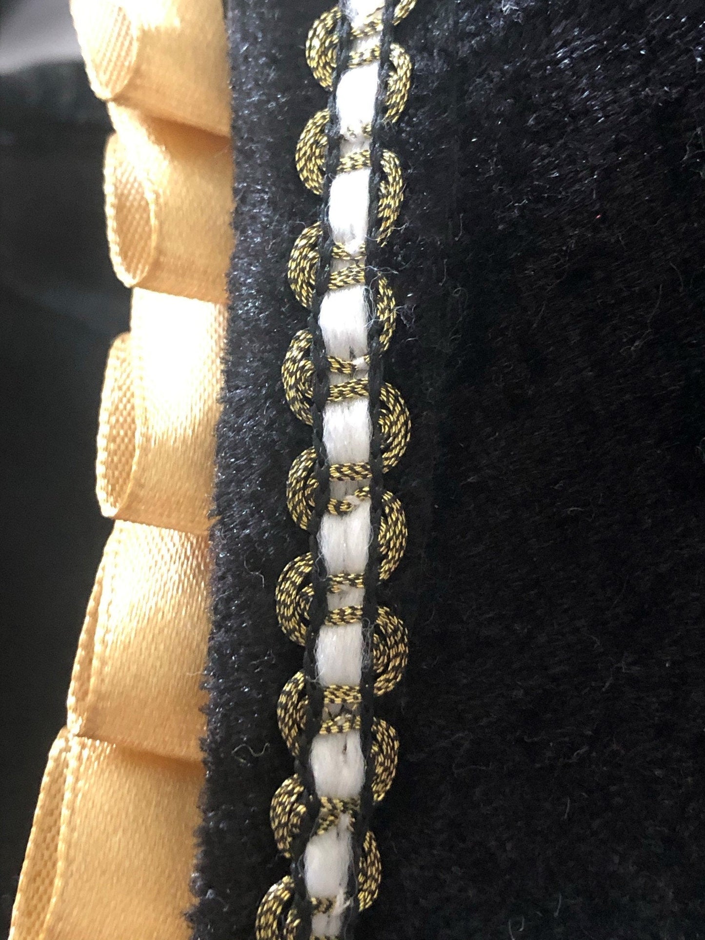 2 metres of white and gold trim
