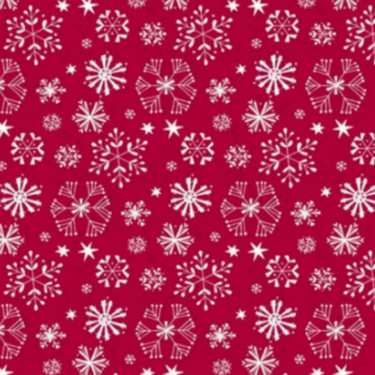 P&B Textiles Christmas Fabric, Snowflake Fabric - Christmas Miniatures Collection
