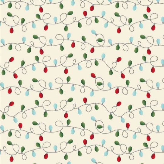 P&B Textiles Christmas Fabric, Bauble Fabric - Christmas Miniatures Collection