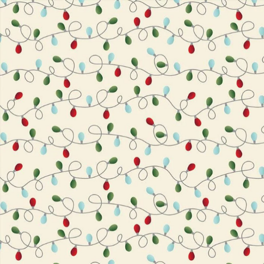 P&B Textiles Christmas Fabric, Bauble Fabric - Christmas Miniatures Collection